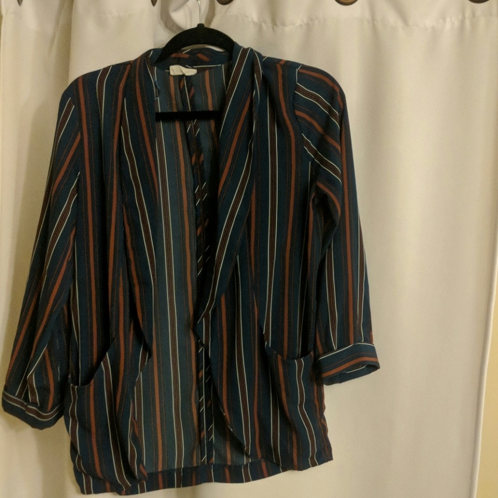 Striped Linen Blazer